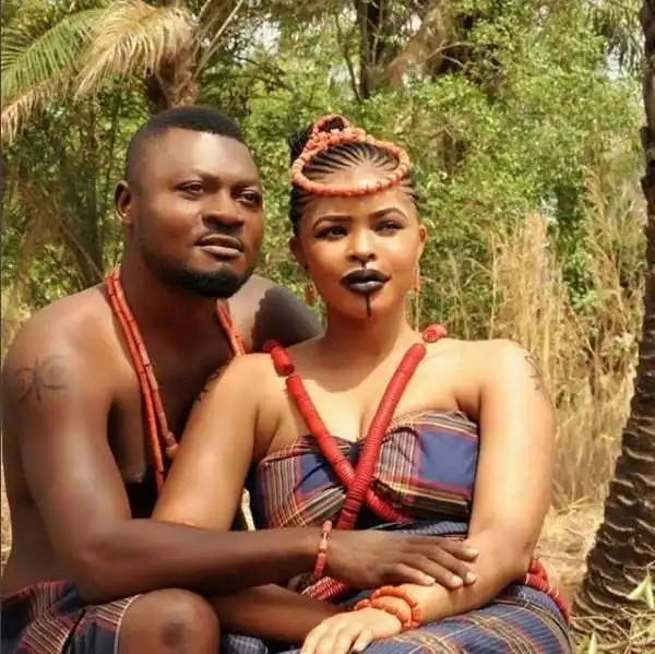 Nollywood Actor, Prince Nwafor And Fiancee Look Beautiful In Igbo Attire (Pre-Wedding Photo)